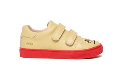 AXEL - LEATHER AKID EMBROIDERY [CREAM/RED] - AKID